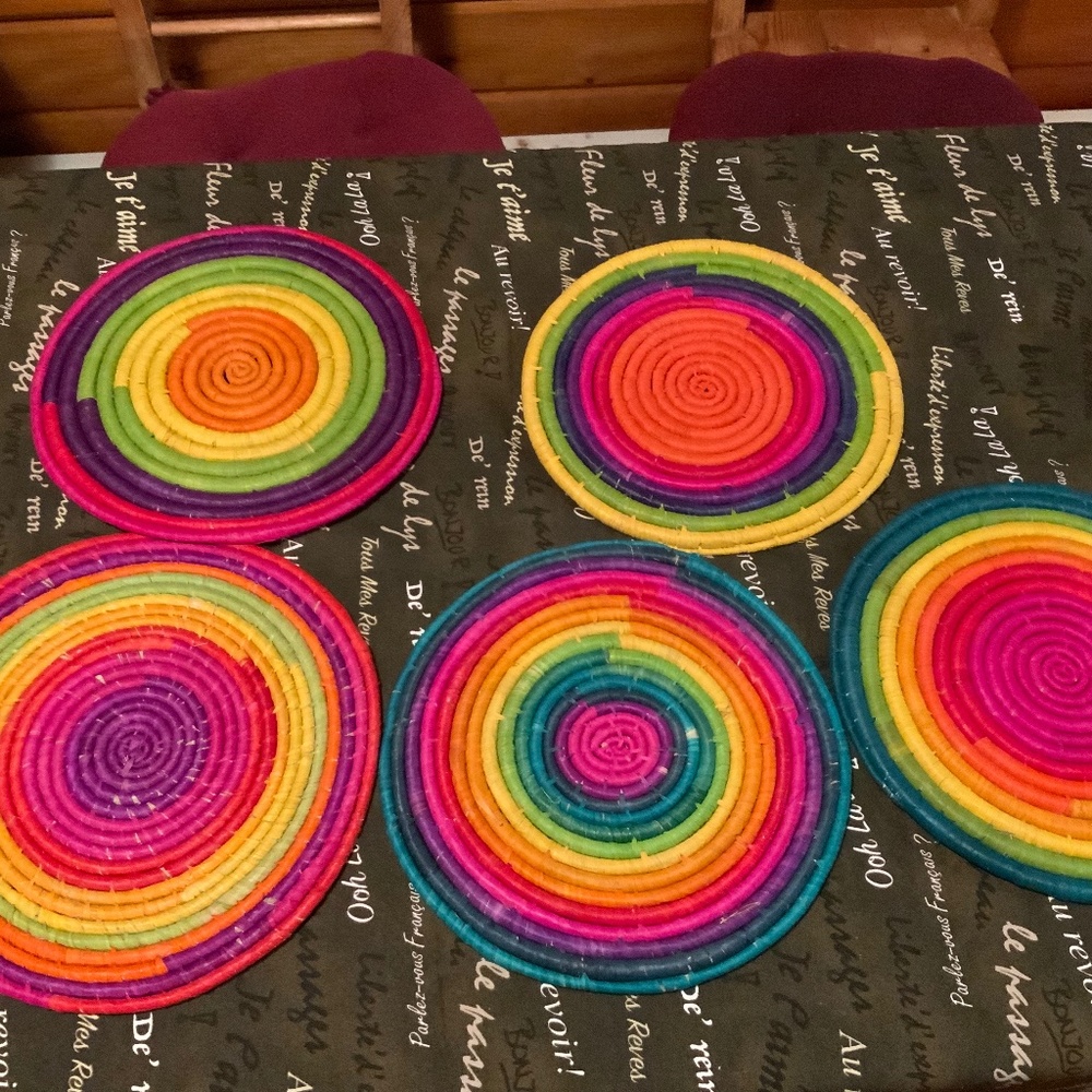 Handmade Colored trivets from Spain